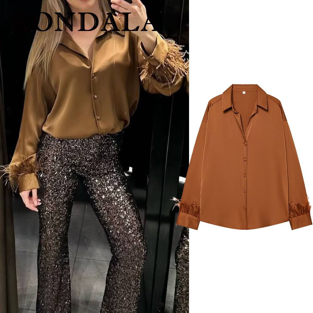 Women'S Fashion Trends Fall 2025 - KONDALA Vintage solide Orange gland femmes