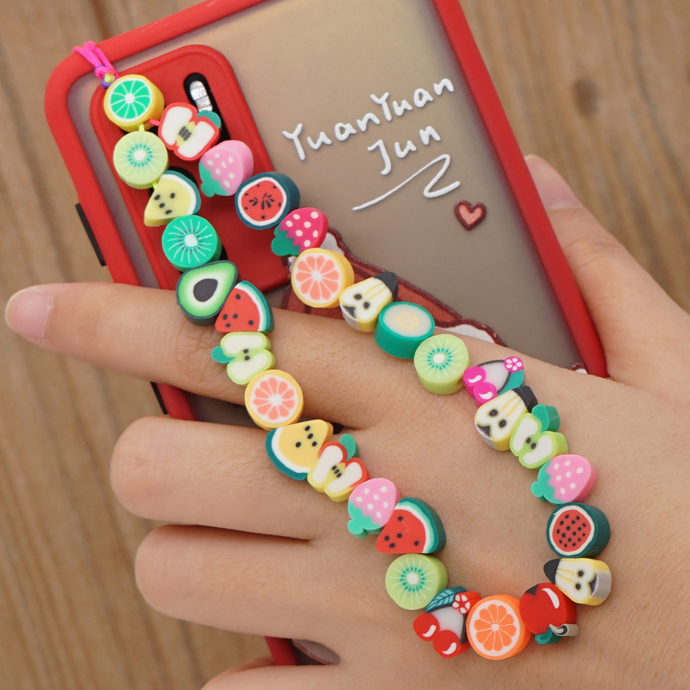 Fashion Women Picture - Sangle de téléphone en perles de