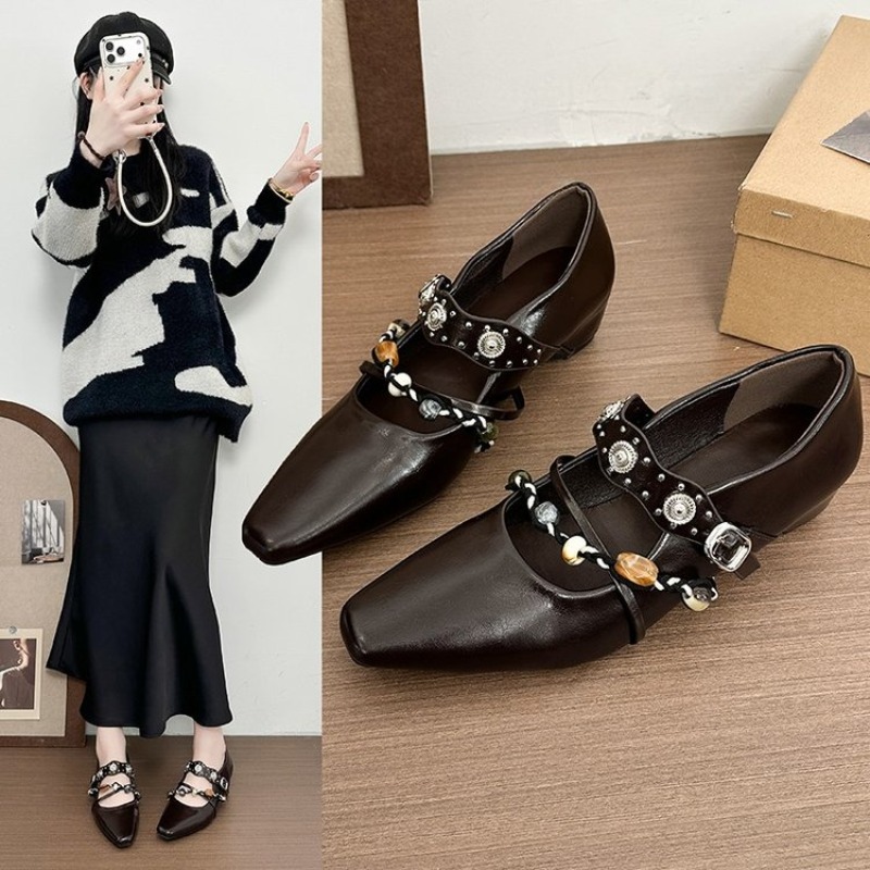 Women'S Fashion Footwear - Nouvelles chaussures Mary Jane rétro pour