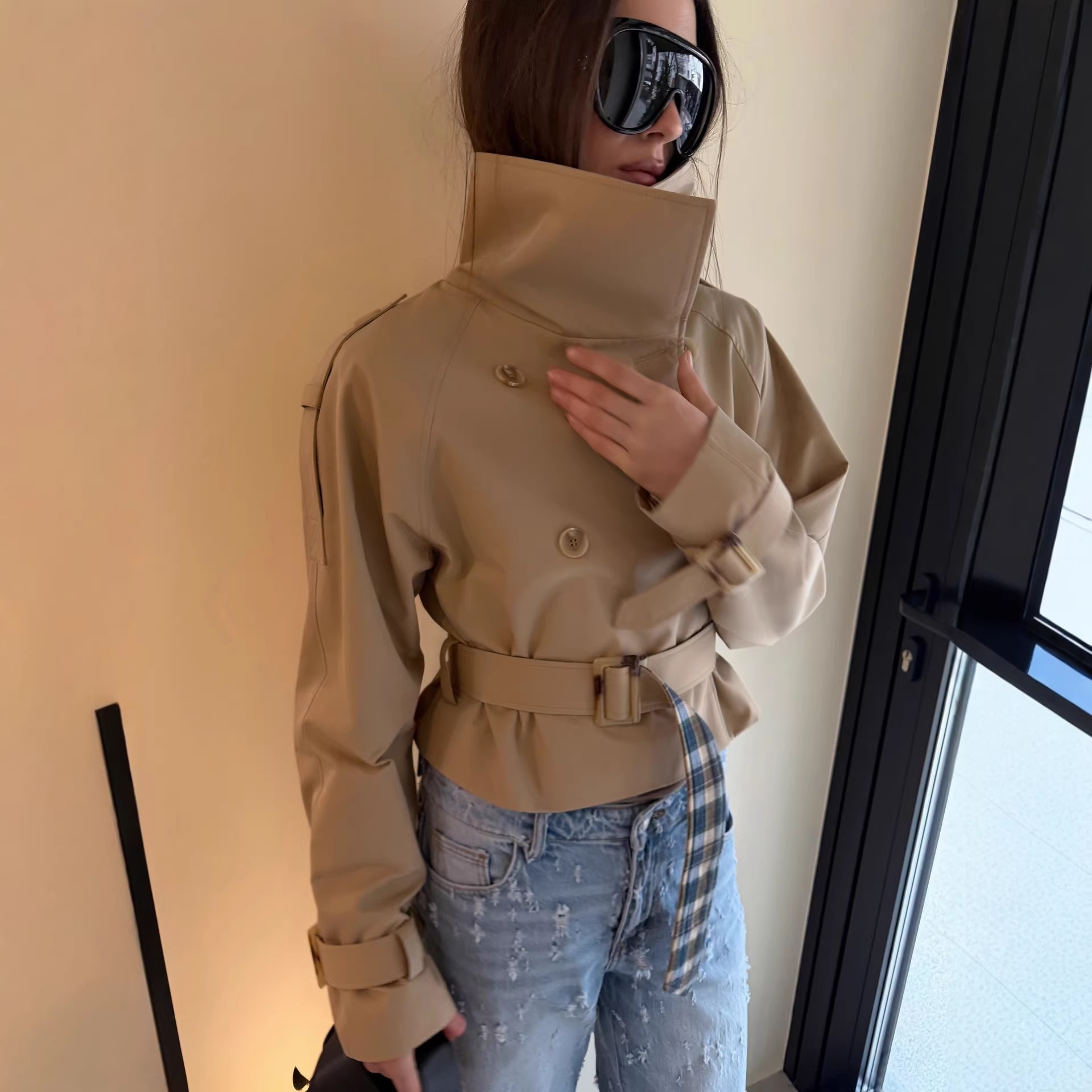 Women'S Fashion Utility Belt - Manteau court de printemps pour femmes,