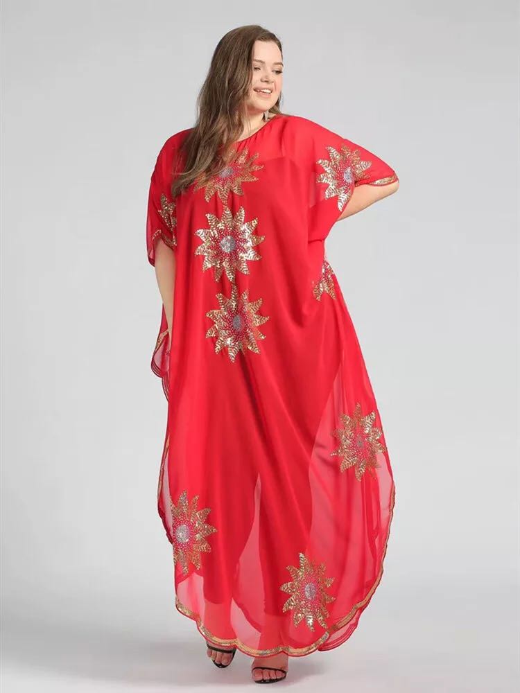 Women'S Fashion Quick Delivery - Robe Africaine Longue Noire à Paillettes