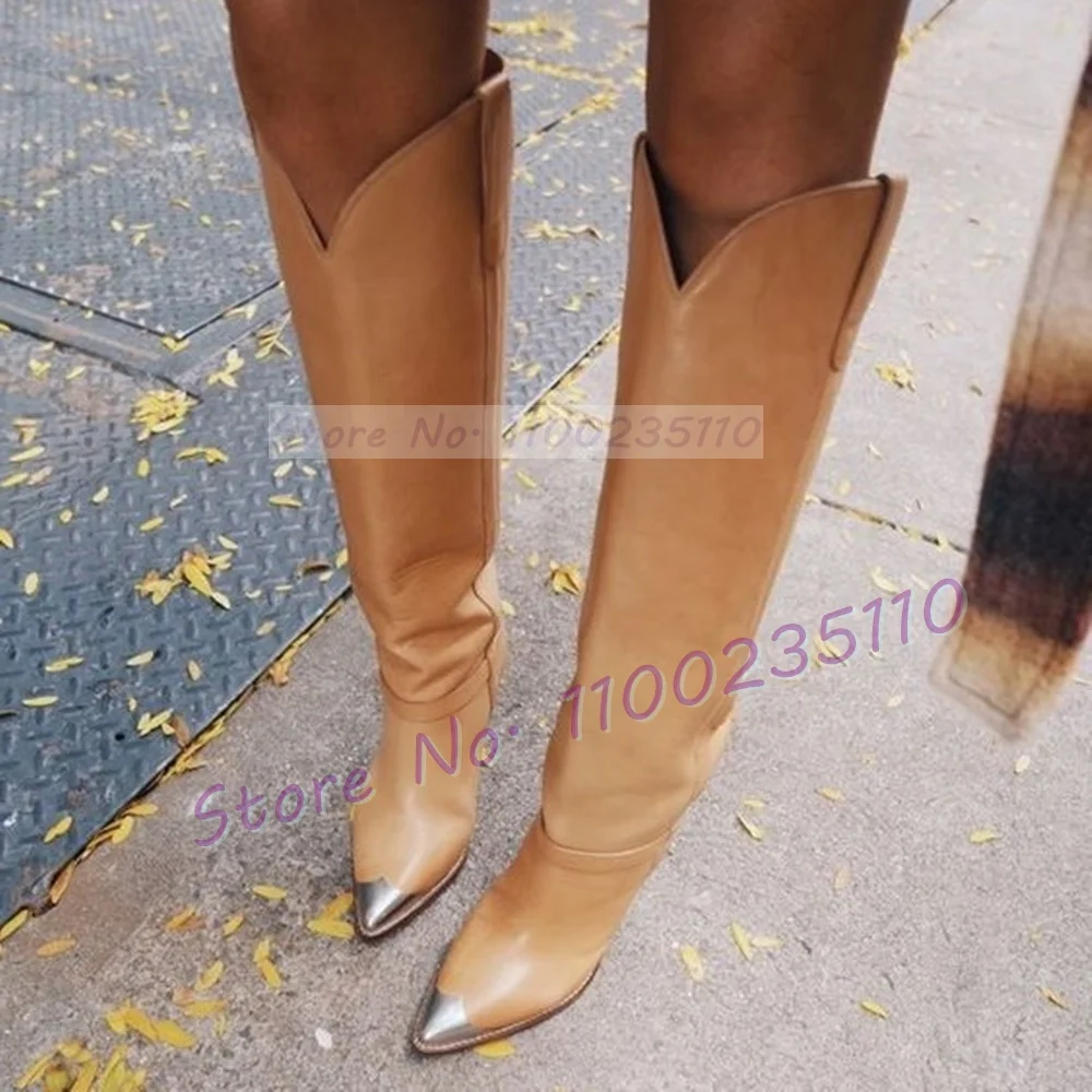 Winter Fashion Women Boots - Bottes à Talons Coniques en Métal
