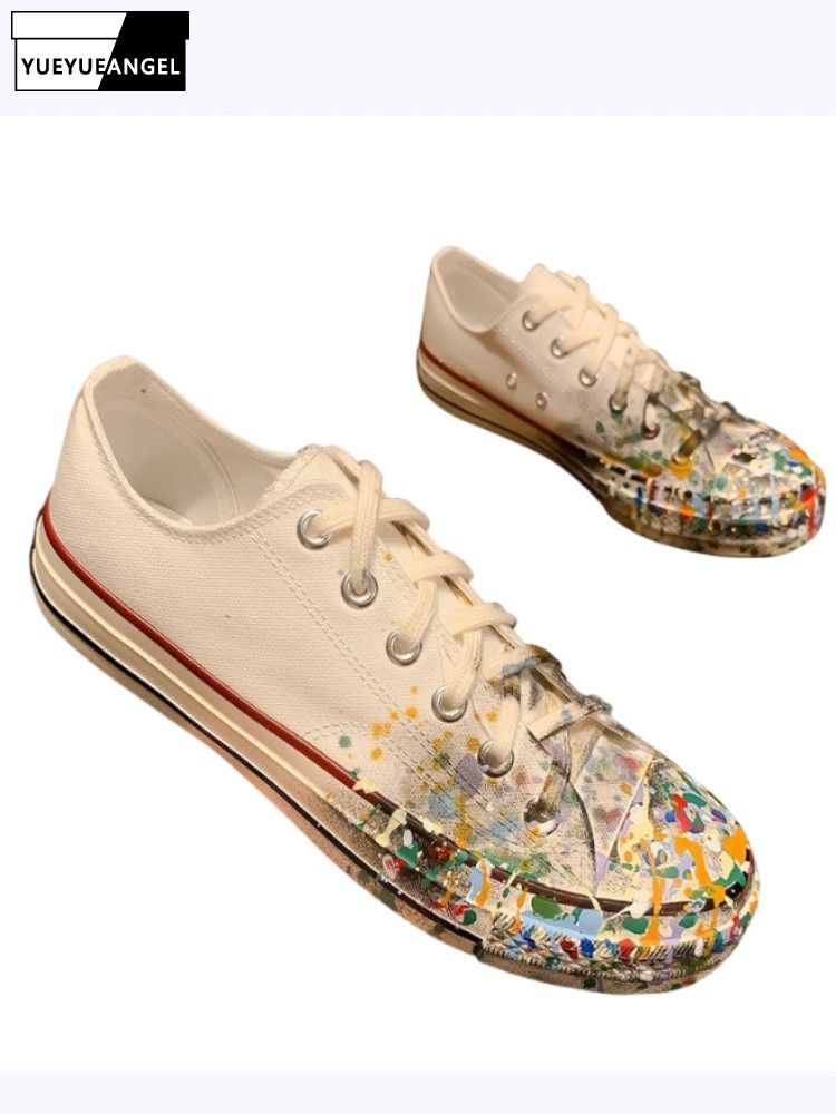 Women'S Fashion Footwear - Nouvelles Chaussures Décontractées Blanches en Toile