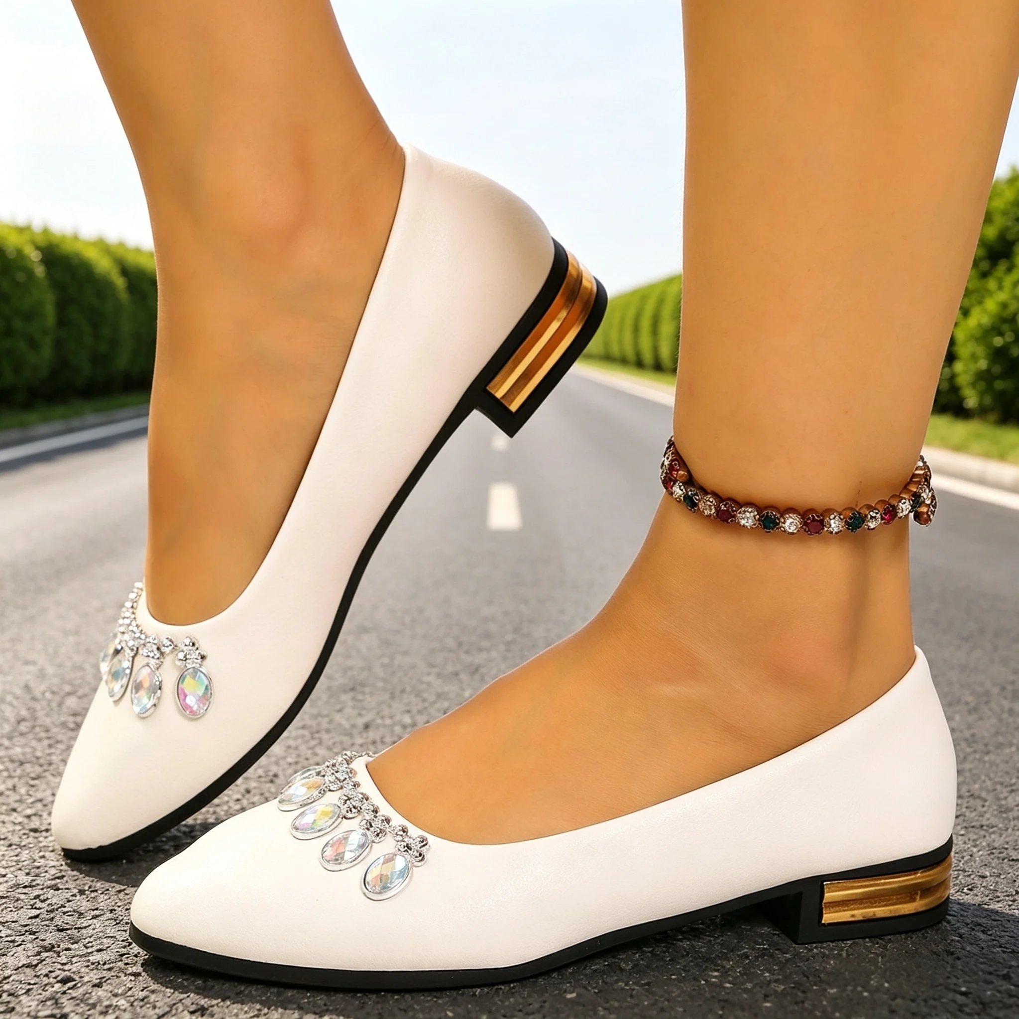 Women'S Fashion Footwear - Chaussures plates pour femmes à bout