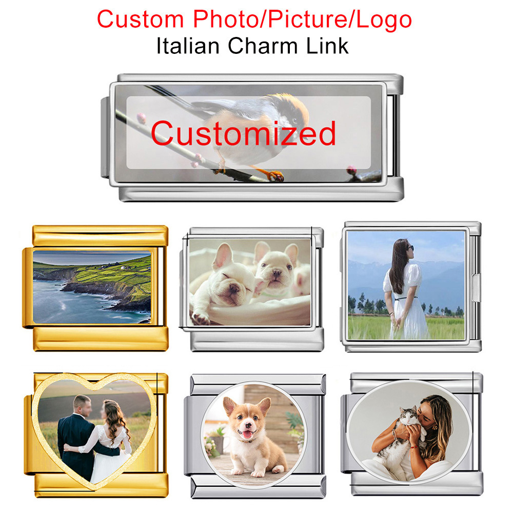 Fashion Women Picture - ChimCreative-Breloques personnalisées en acier inoxydable pour