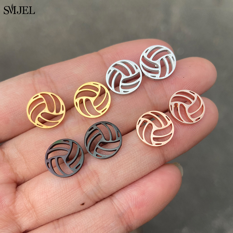 Fashion Women Picture - Boucles d'oreilles Punk noires de volley-ball