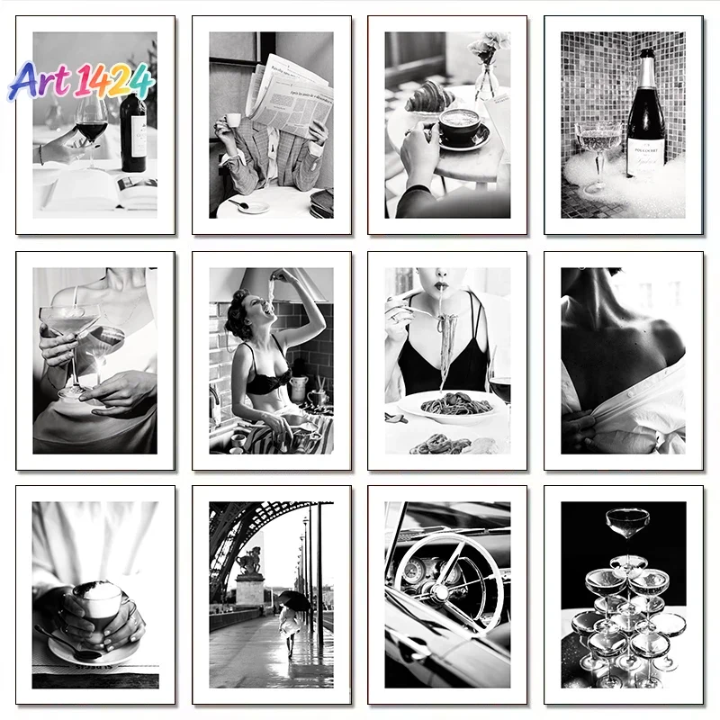 Fashion Women Picture - Affiches sur toile de luxe modernes,