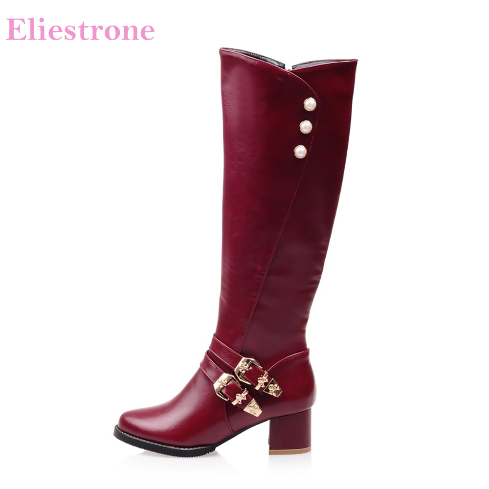 Winter Fashion Women Boots - Bottes de moto au genou pour