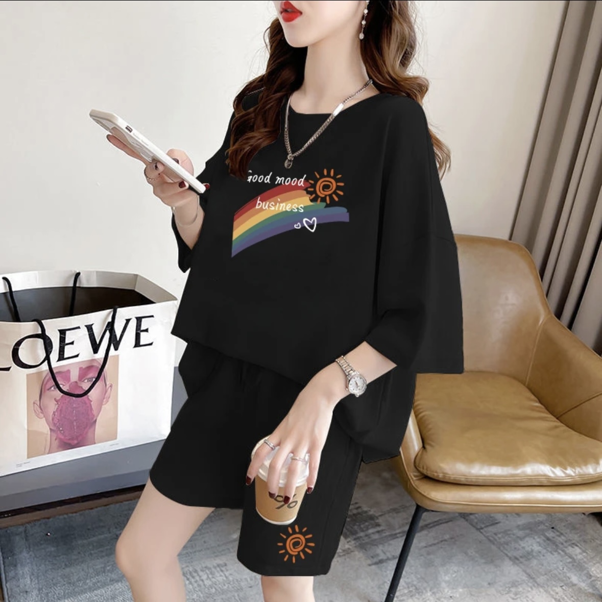 Women Top Fashion - Ensemble de shorts d'été pour femmes,