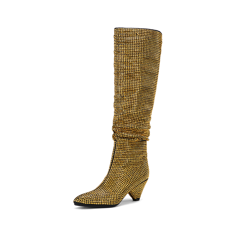 Mode talons pointus cristal bo - Winter Fashion Women Boots avis et prix