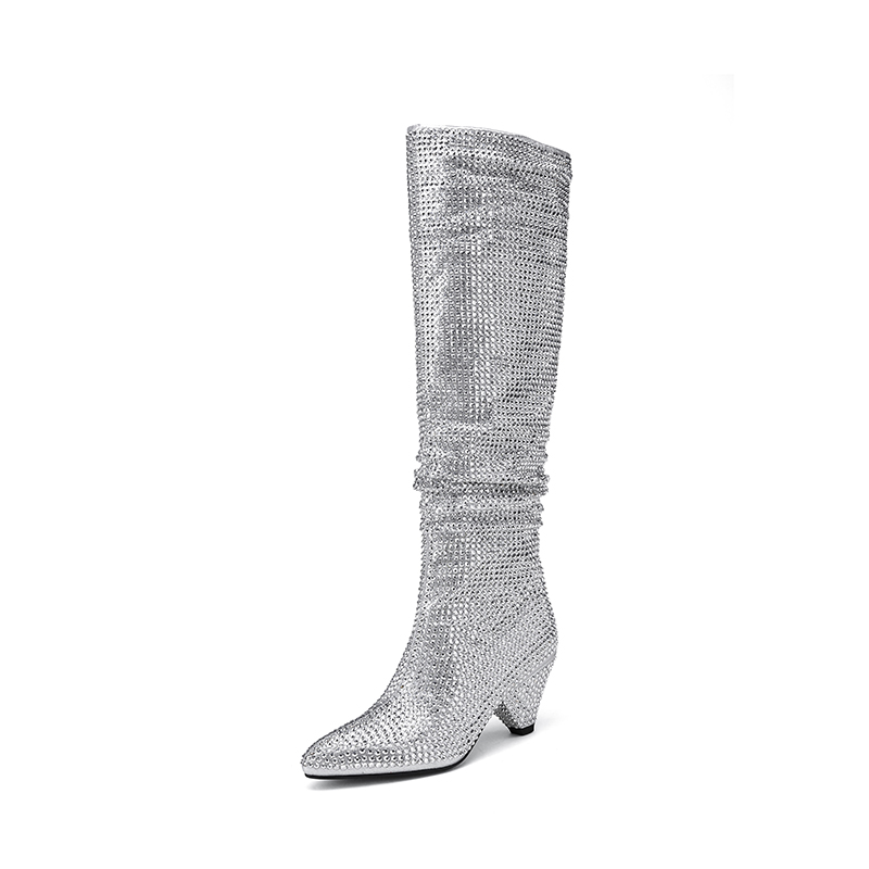 Mode talons pointus cristal bo - Winter Fashion Women Boots avis et prix