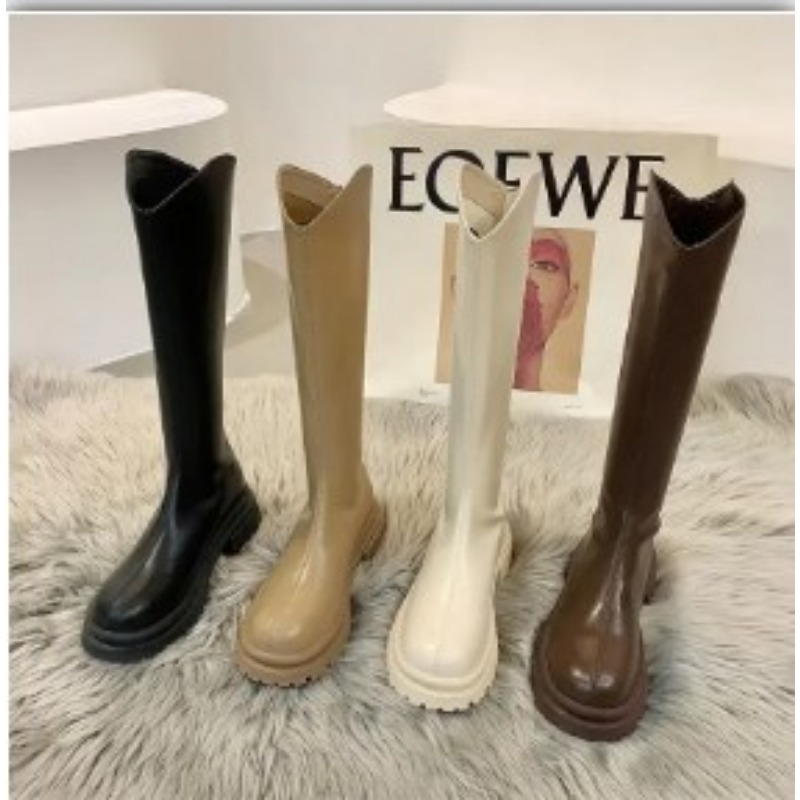 Bottes rétro couleur unie pour - Winter Fashion Women Boots avis et prix