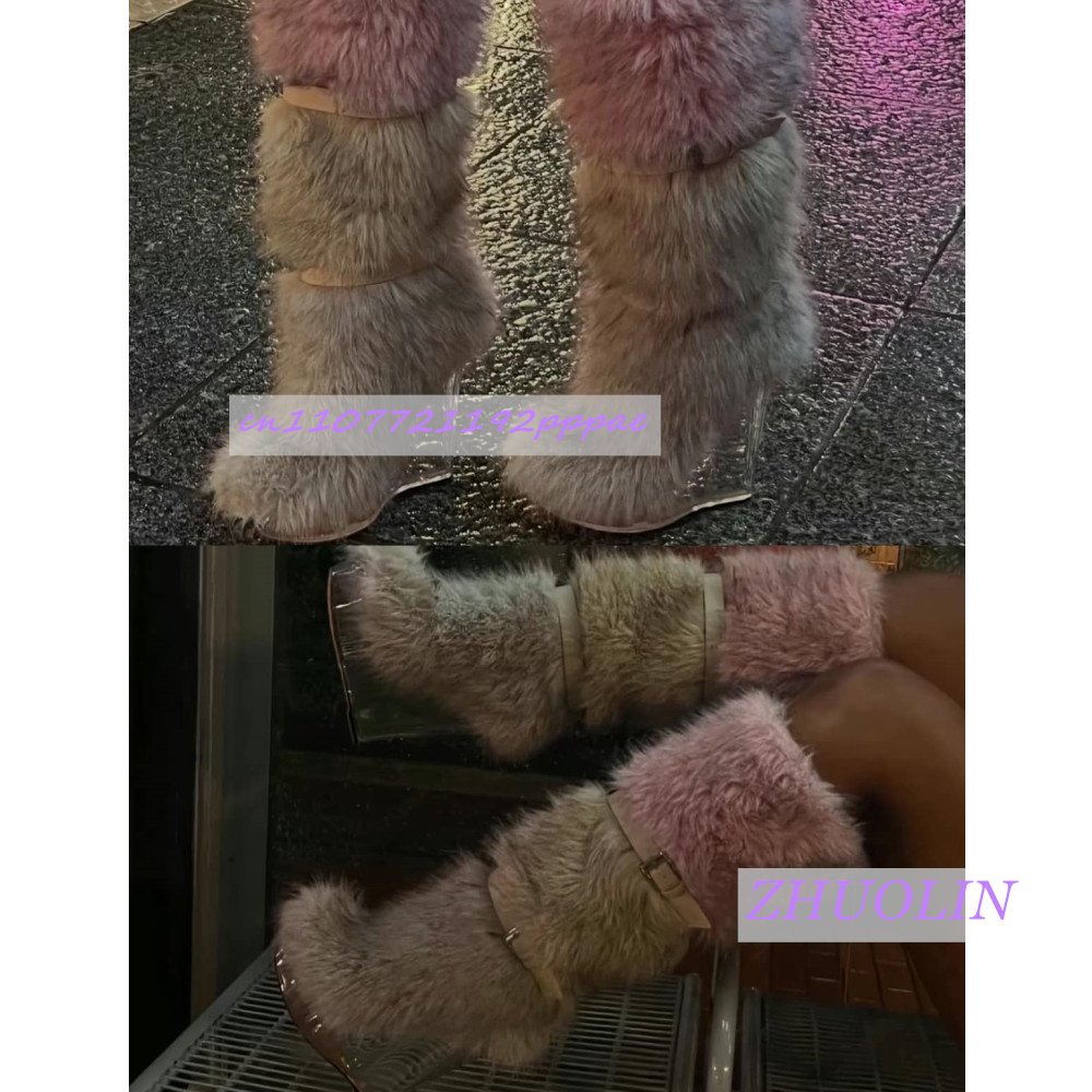 Bottes compensées transparente - Winter Fashion Women Boots avis et prix