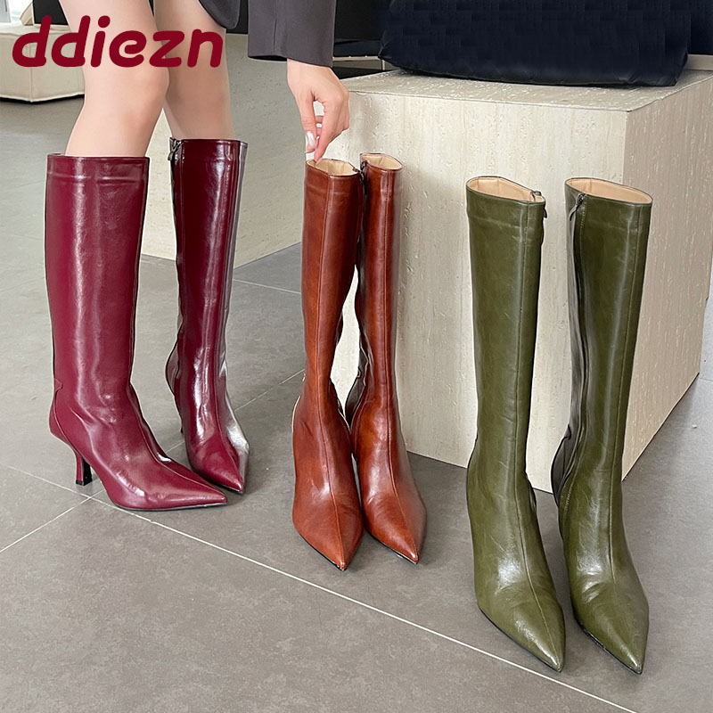 Mode bout pointu dames genou b - Winter Fashion Women Boots avis et prix