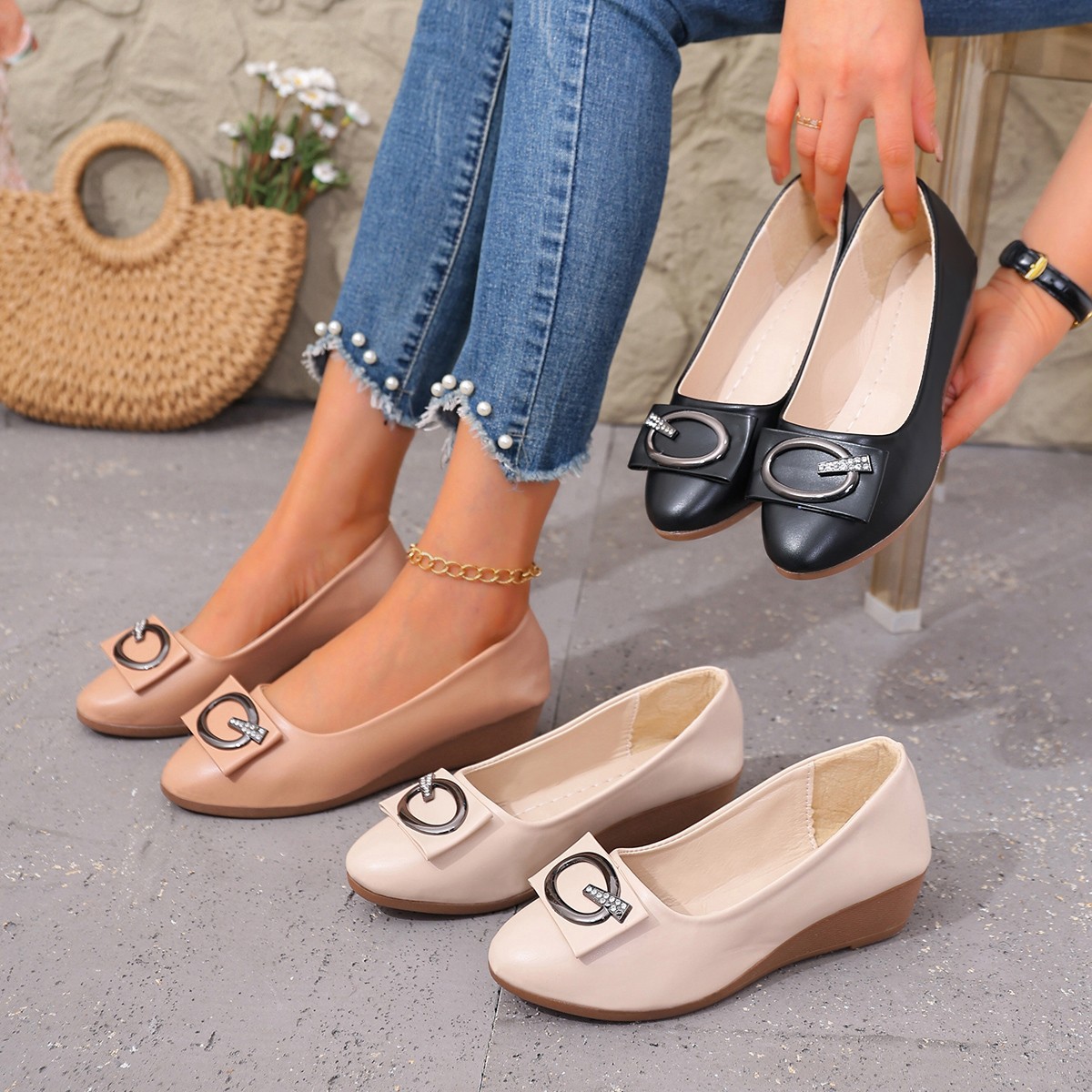 Escarpins en cuir strass pour  - Women'S Fashion Quick Delivery avis et prix