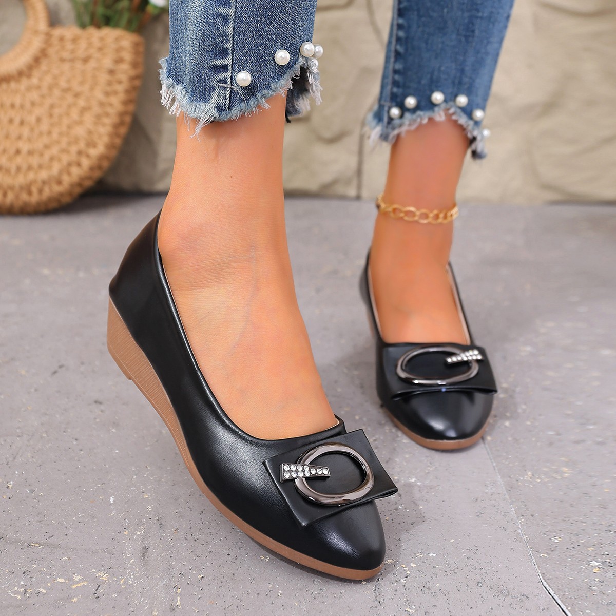Escarpins en cuir strass pour  - Women'S Fashion Quick Delivery avis et prix