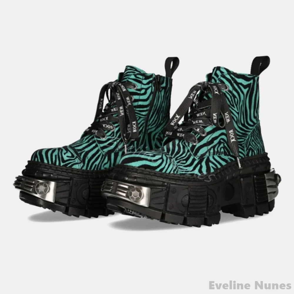 Rétro contraste couleur imprim - Winter Fashion Women Boots avis et prix