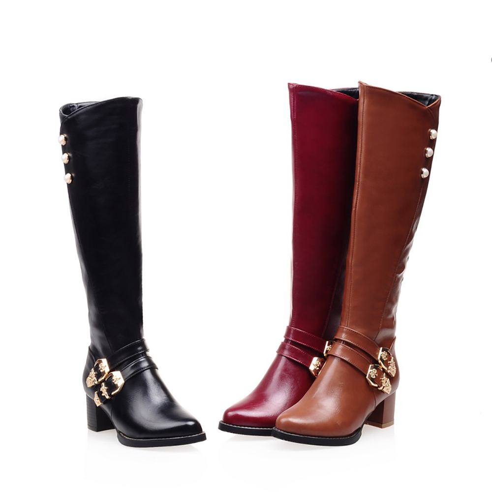 Bottes de moto au genou pour f - Winter Fashion Women Boots avis et prix