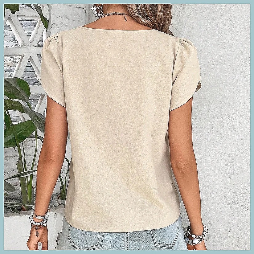 Chemisier uni vintage été 2024 - Women Top Fashion avis et prix