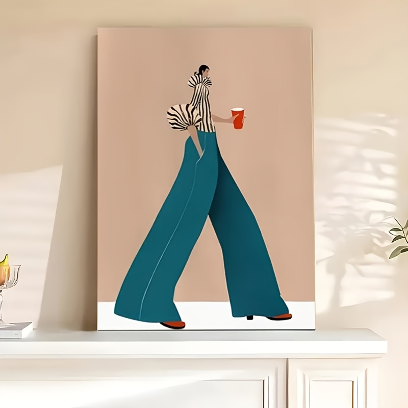 Affiche de femme pantalon bleu - Fashion Women Picture avis et prix