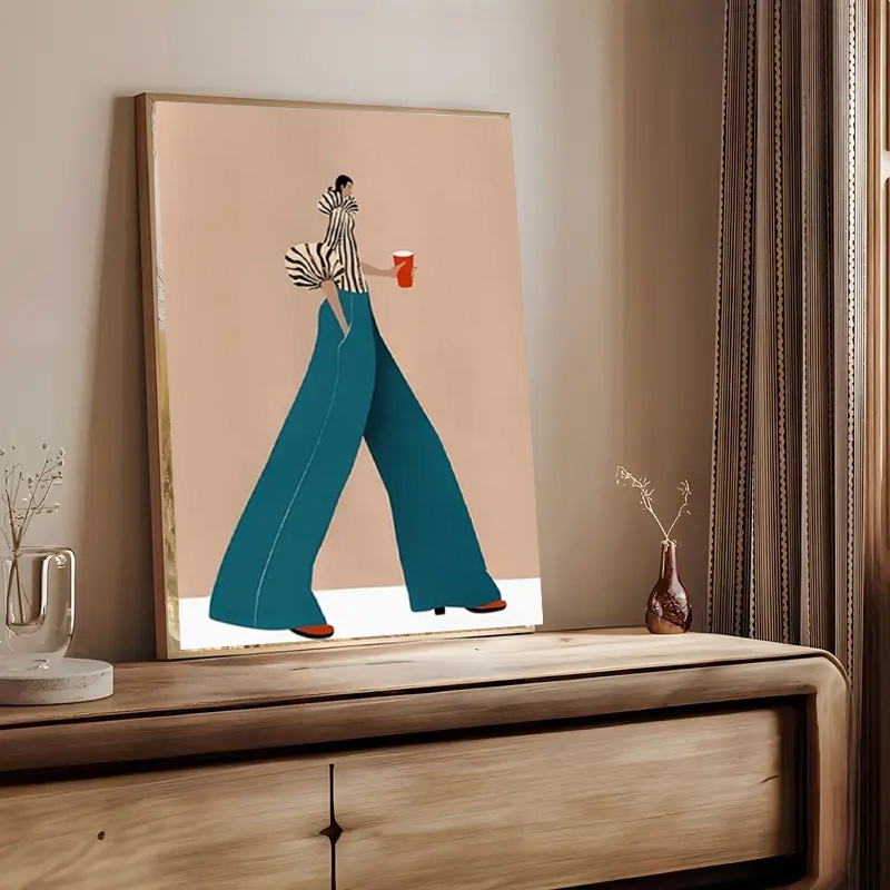 Affiche de femme pantalon bleu - Fashion Women Picture avis et prix