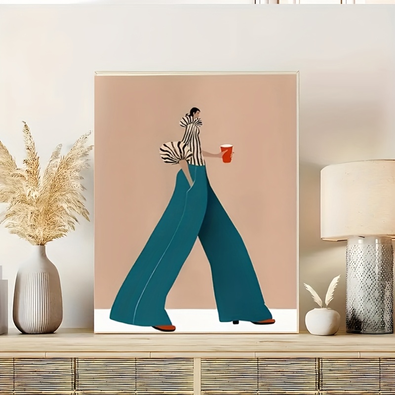 Affiche de femme pantalon bleu - Fashion Women Picture avis et prix