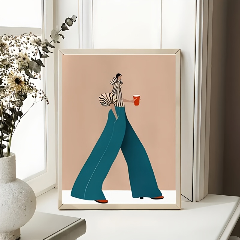 Affiche de femme pantalon bleu - Fashion Women Picture avis et prix